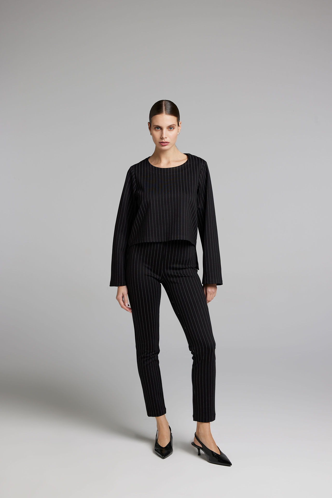 Sarah Chole 28016 Punto Milano Pantaloni rigati