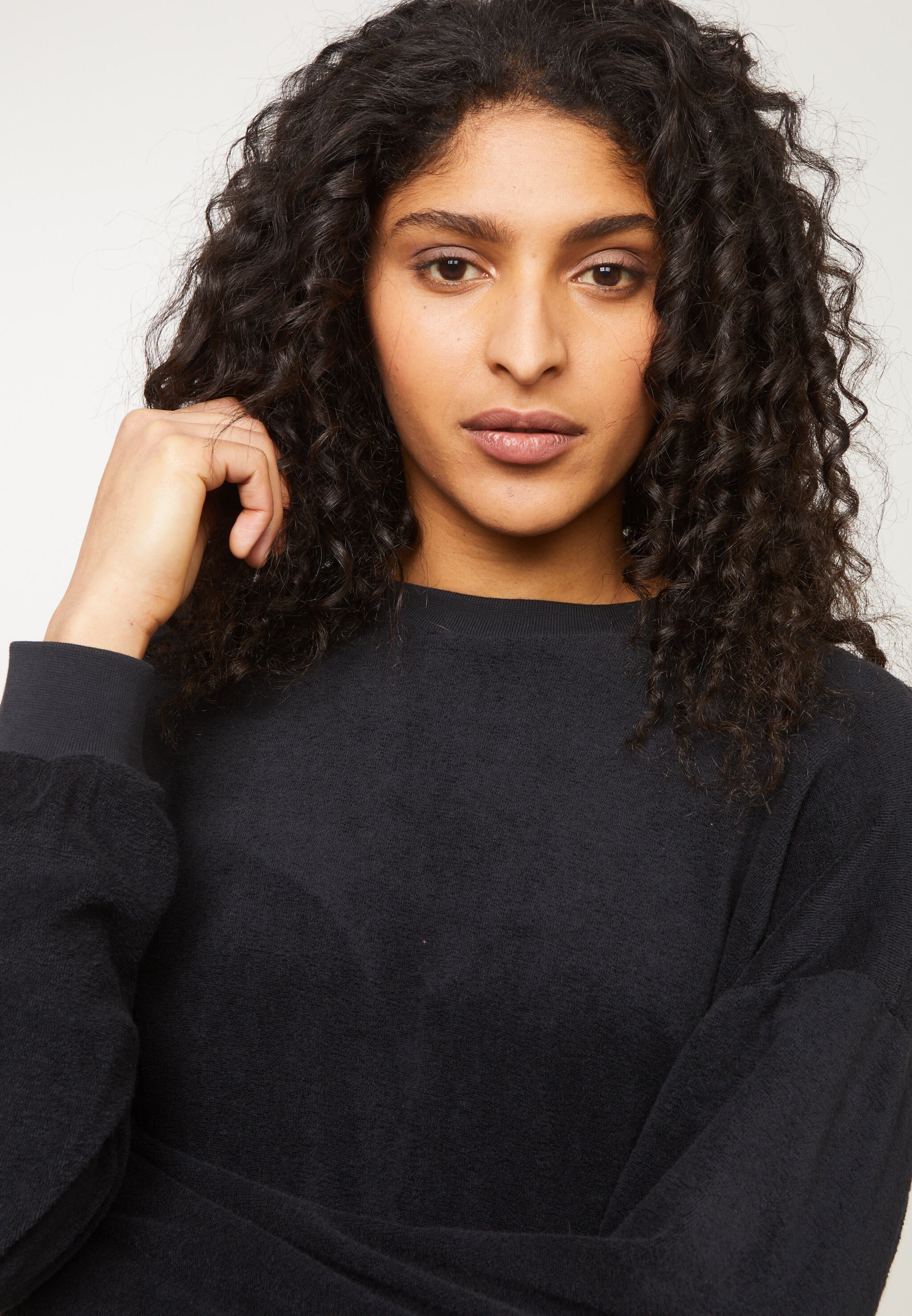 Recolution NERINE felpa nero cotone bio loose fit