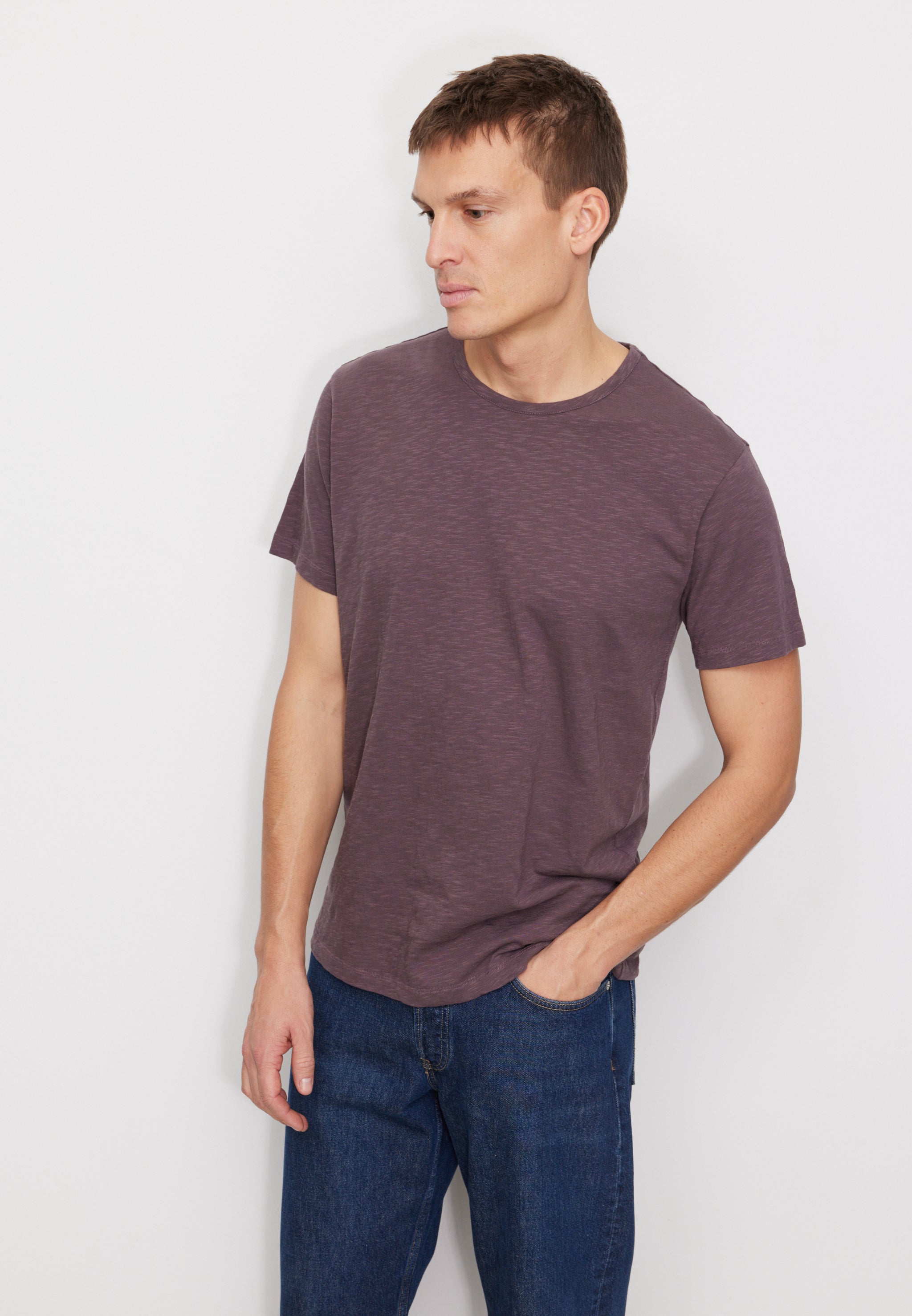 Recolution BAY t-shirt dark grape cotone bio vestibilita comoda
