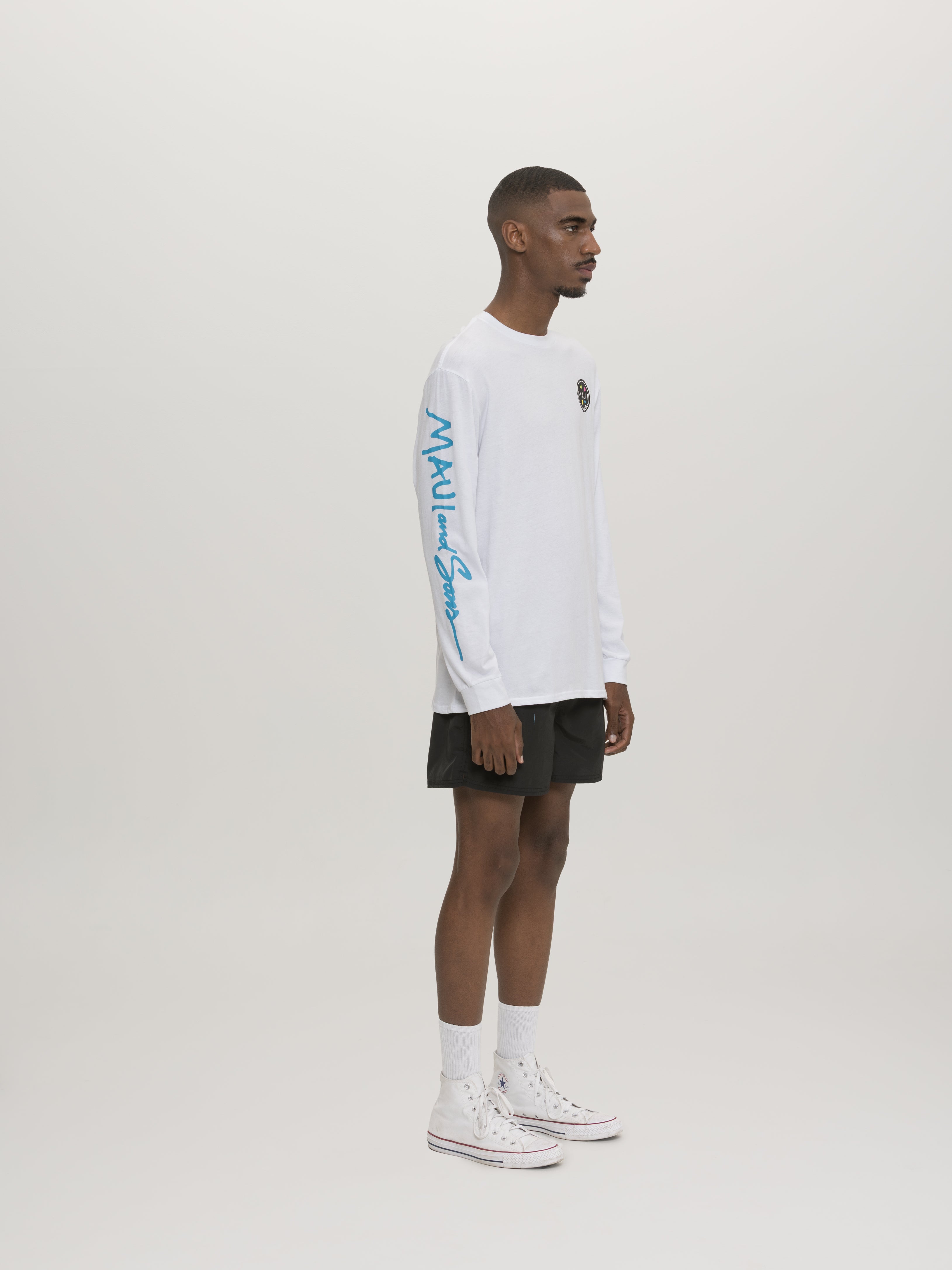Maui and Sons Classic Cookie maglia manica lunga bianca