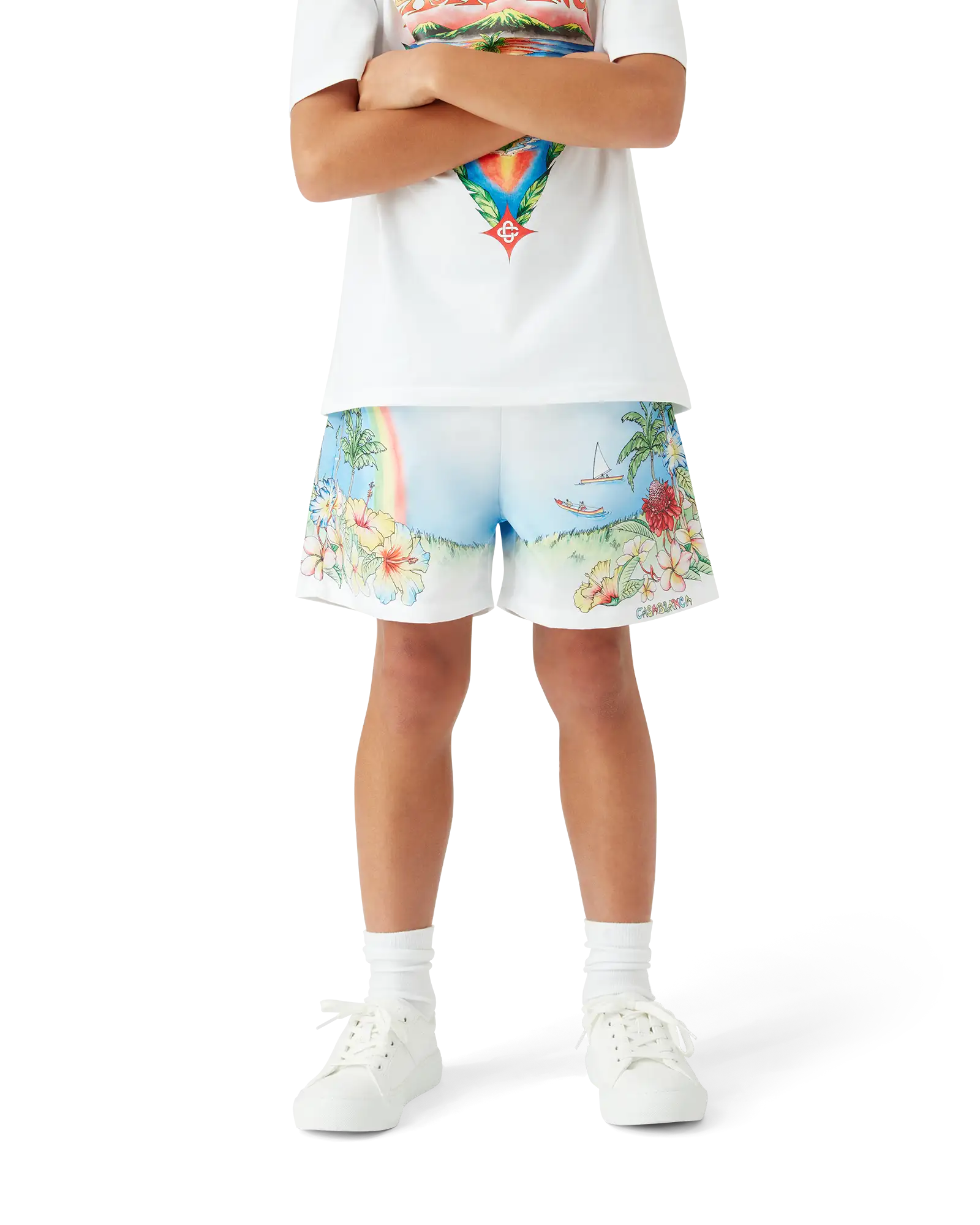Casablanca Aloha shorts mare bambino multicolore