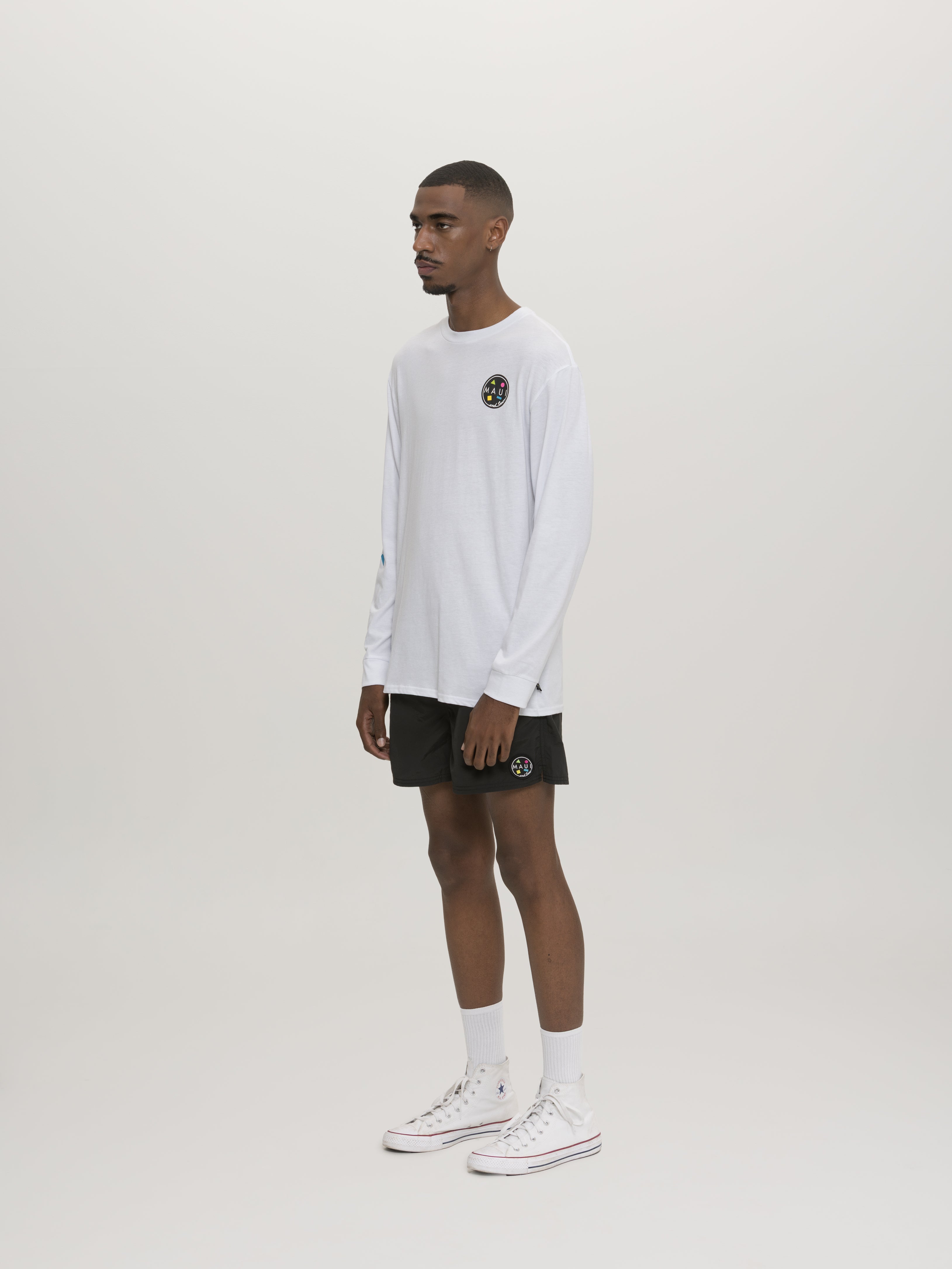 Maui and Sons Classic Cookie maglia manica lunga bianca