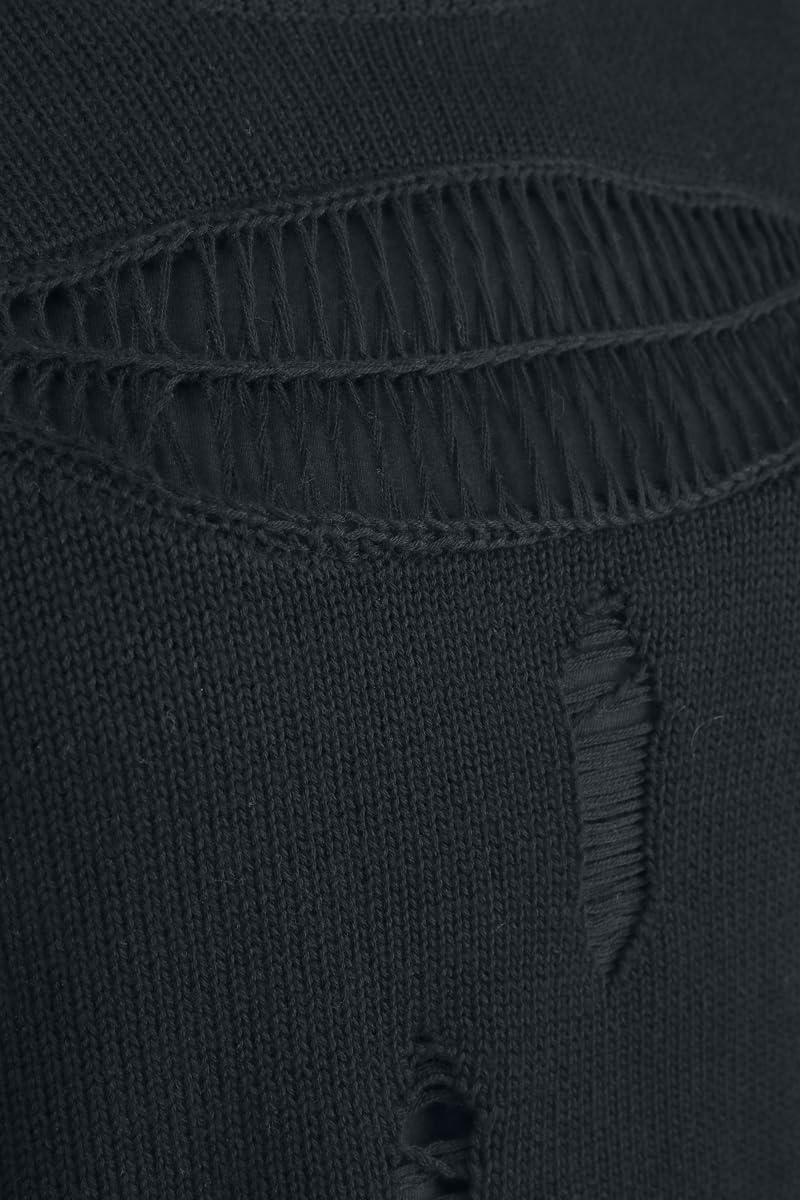 Gothicana by EMP Maglione Nero Destroyed taglia L gotico
