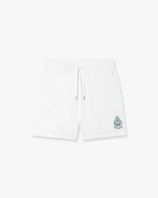 Casablanca Hotel Emblem pantaloncini bianchi cotone