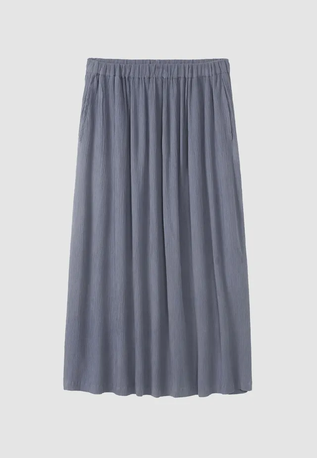 Recolution Peach gonna midi blu crinkle viscosa