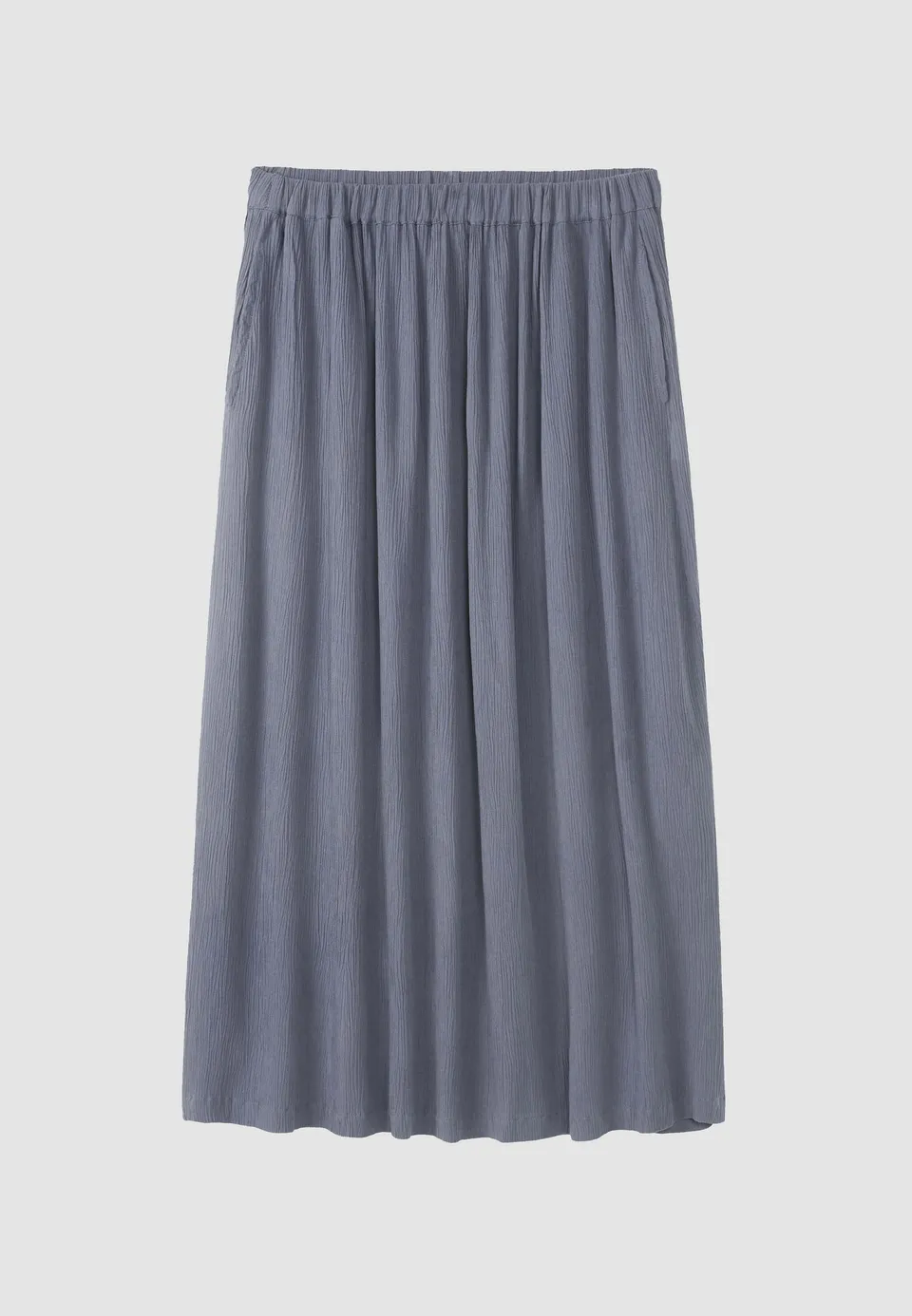 Recolution Peach gonna midi blu crinkle viscosa