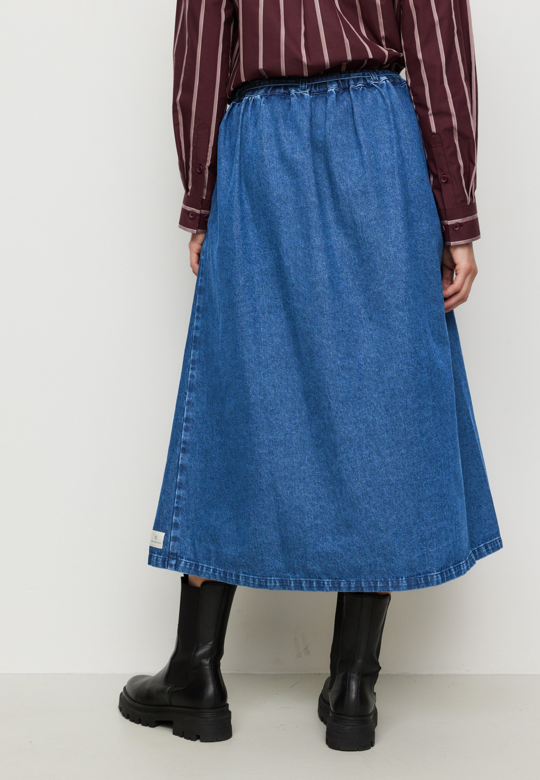 Recolution Resellia gonna denim blu midi donna