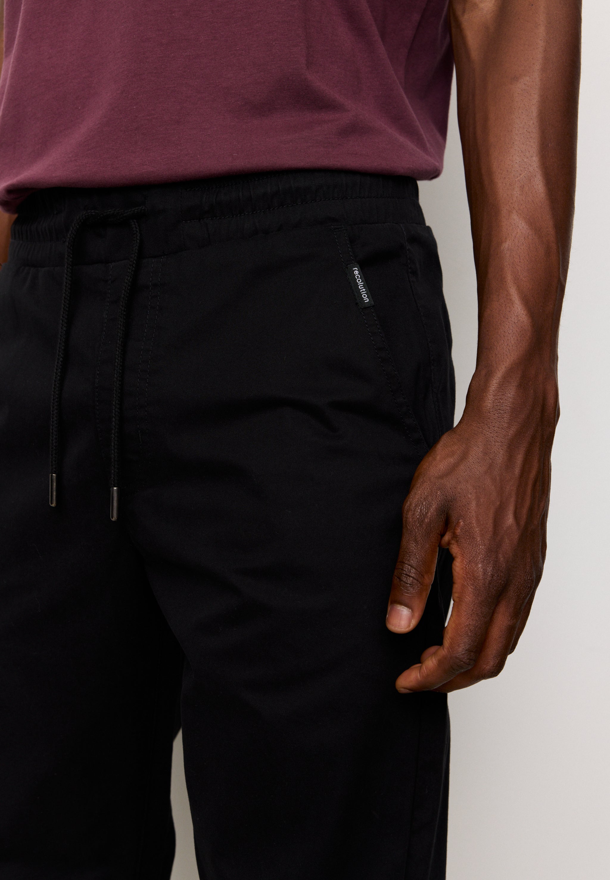 Recolution Musa pantalone chino nero elastico