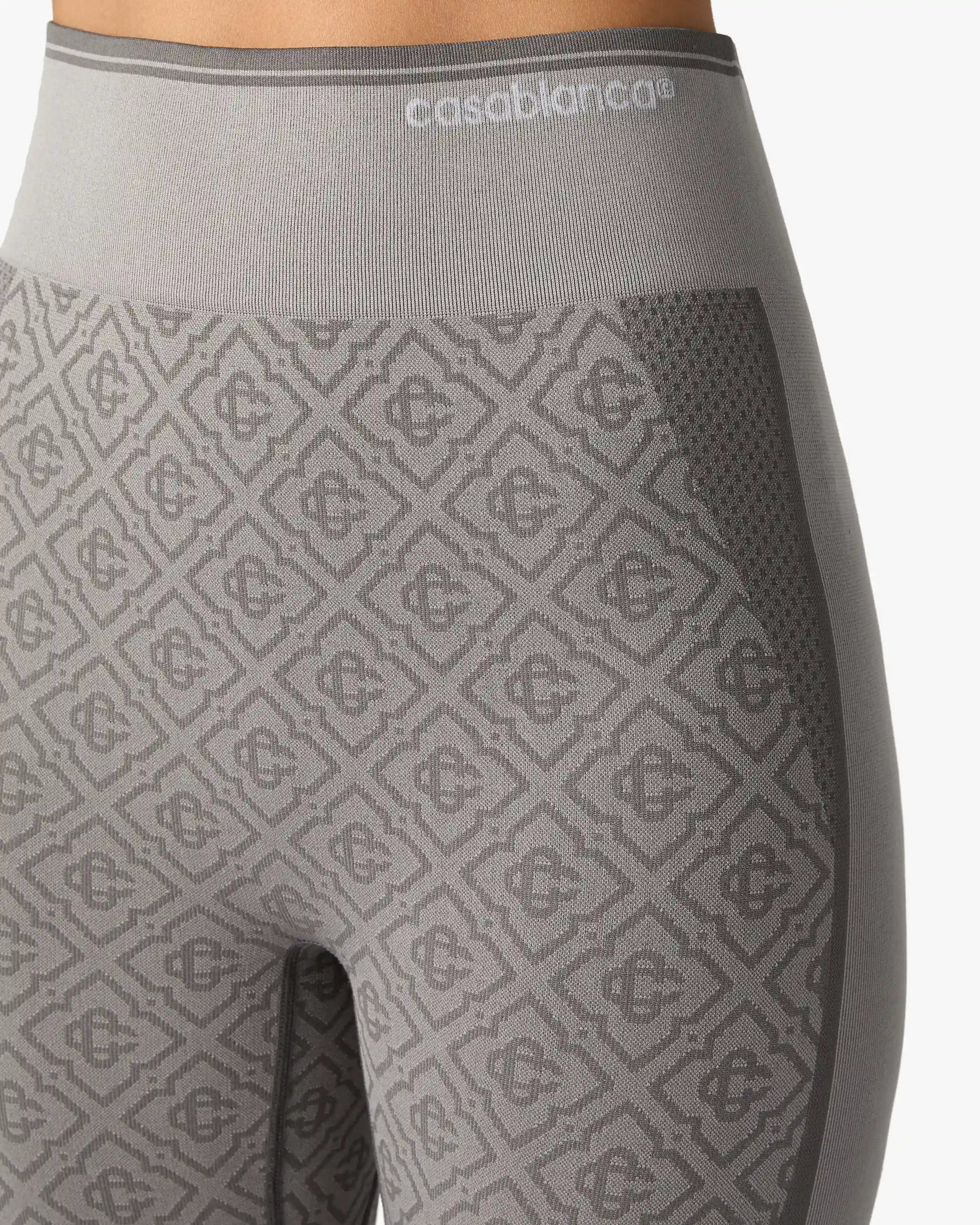 Casablanca Seamless Monogram Leggings grigio chiaro S/M elasticizzati
