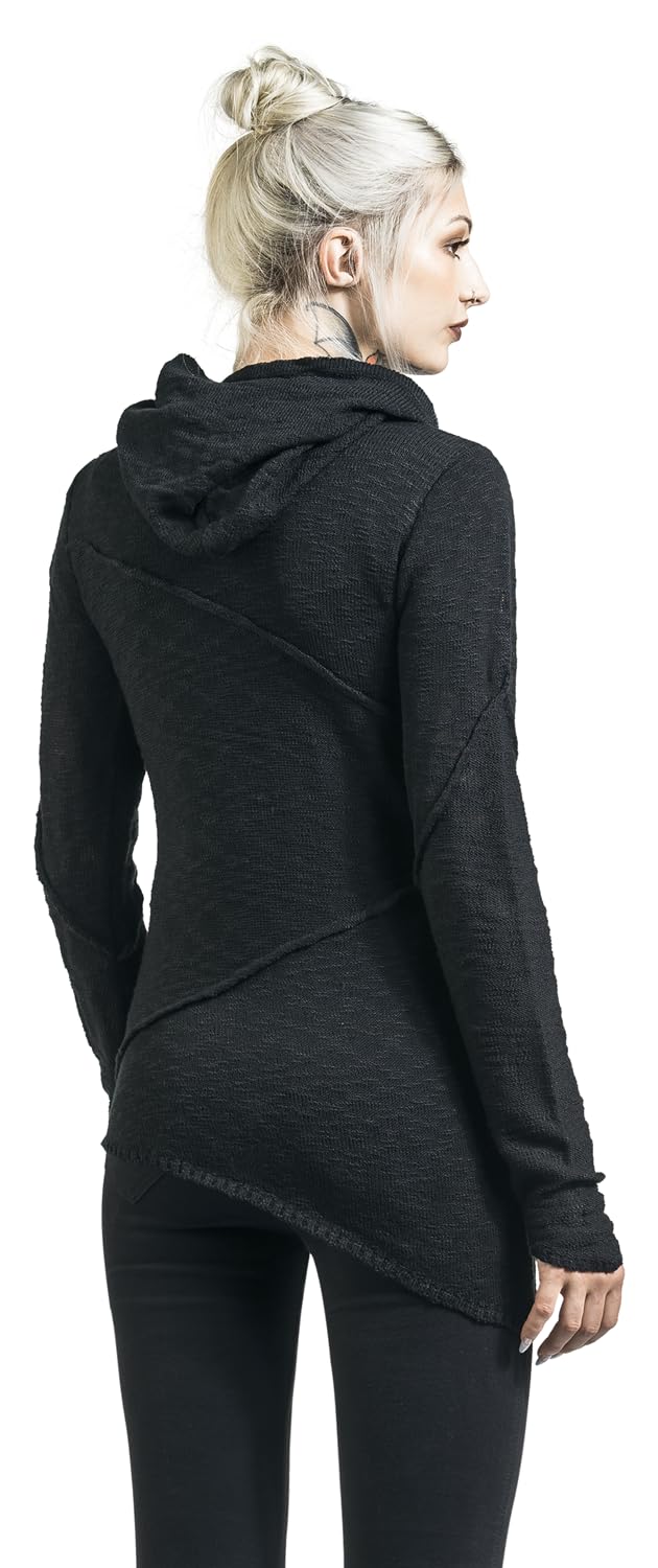 Gothicana by EMP Pullover Nero con Cappuccio L Gotico
