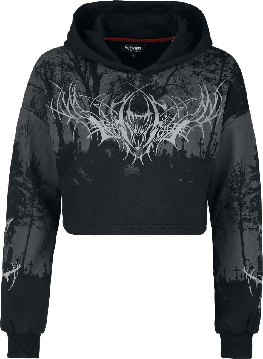 Gothicana by EMP Eternal Allure Felpa Donna Nero L Cappuccio
