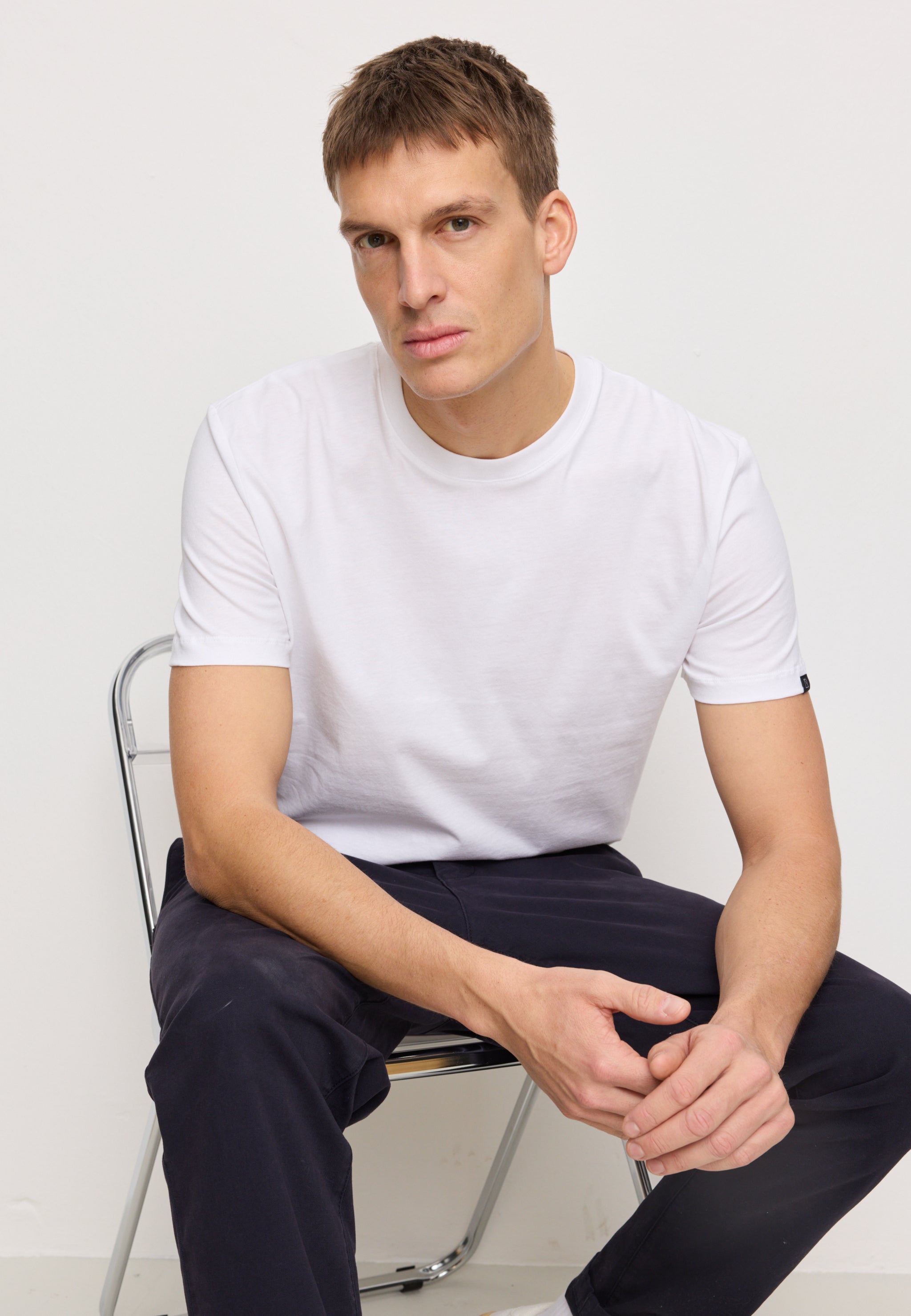 Recolution Agave t-shirt cotone bio bianco girocollo regular