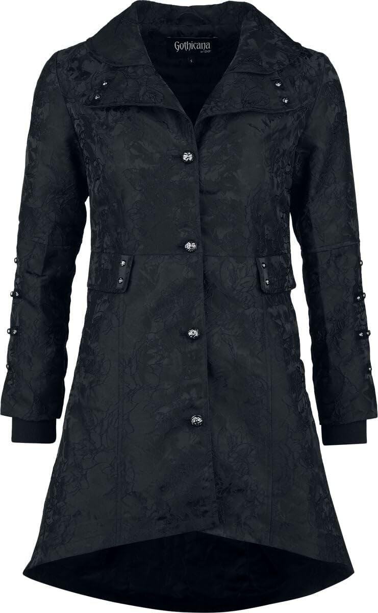 Gothicana by EMP Corsetto t-shirt L cappotto nero borchie