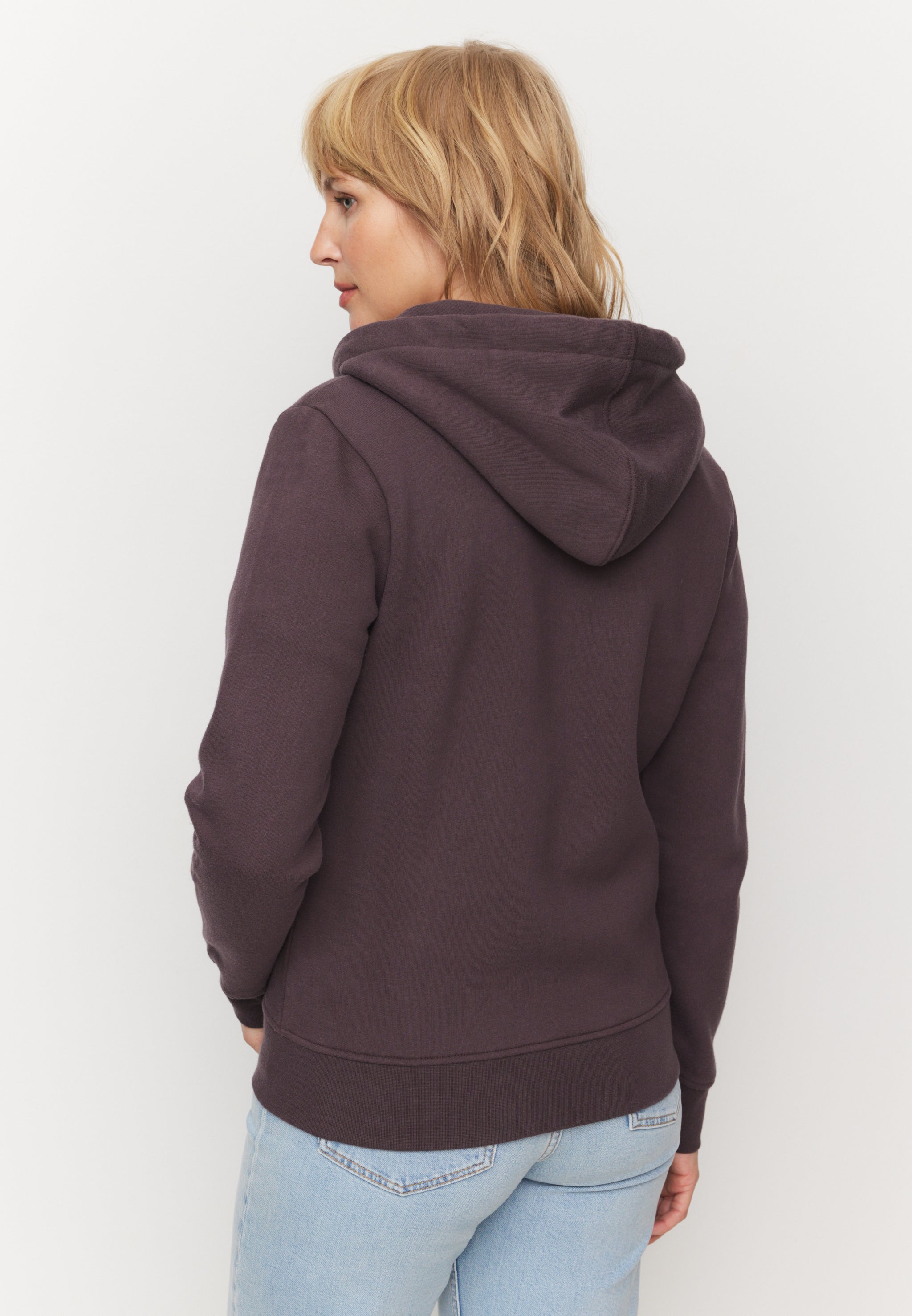 Recolution Dahlia felpa con cappuccio viola cotone bio