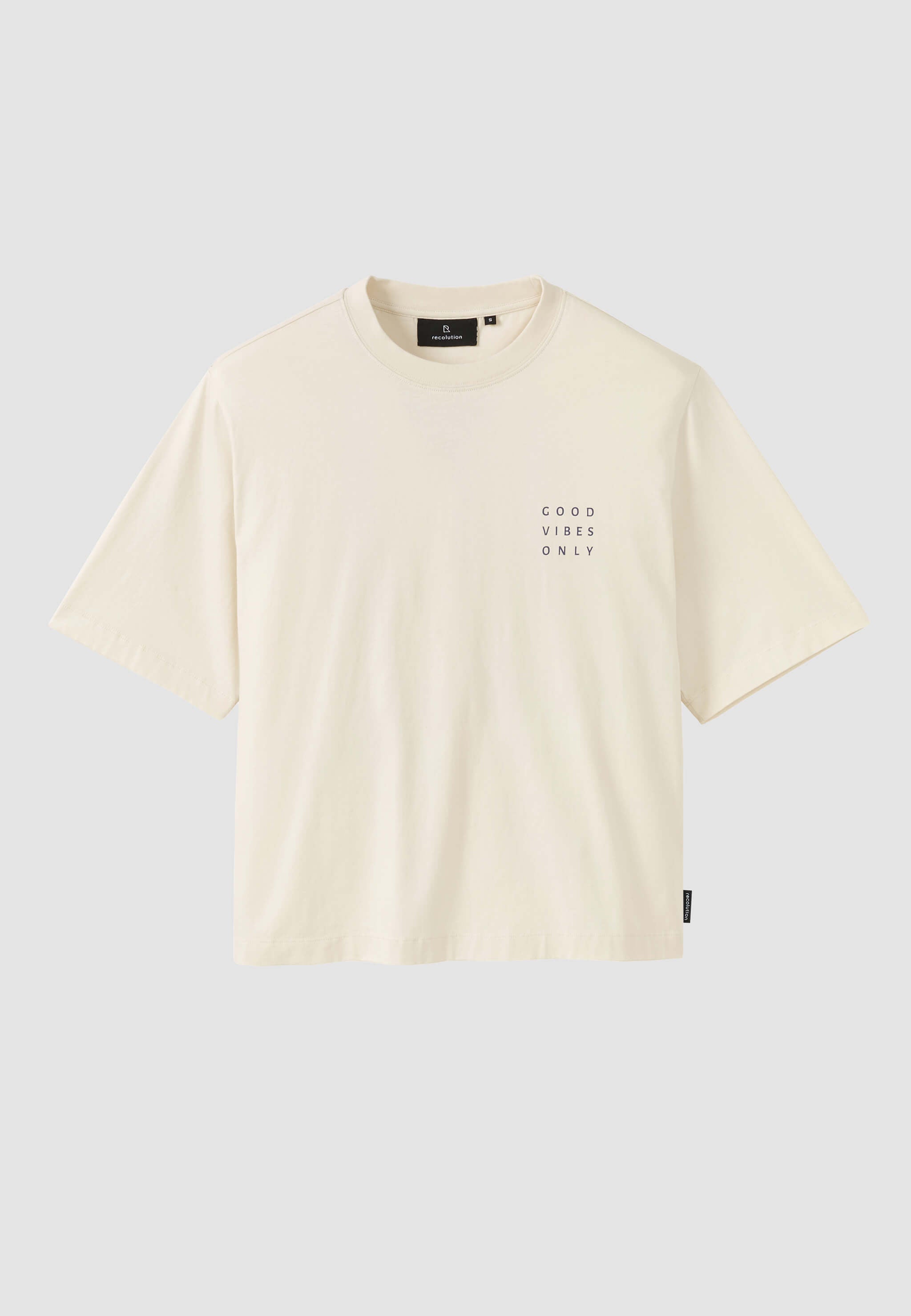Recolution Azolla Good Vibes t-shirt bianco cotone bio