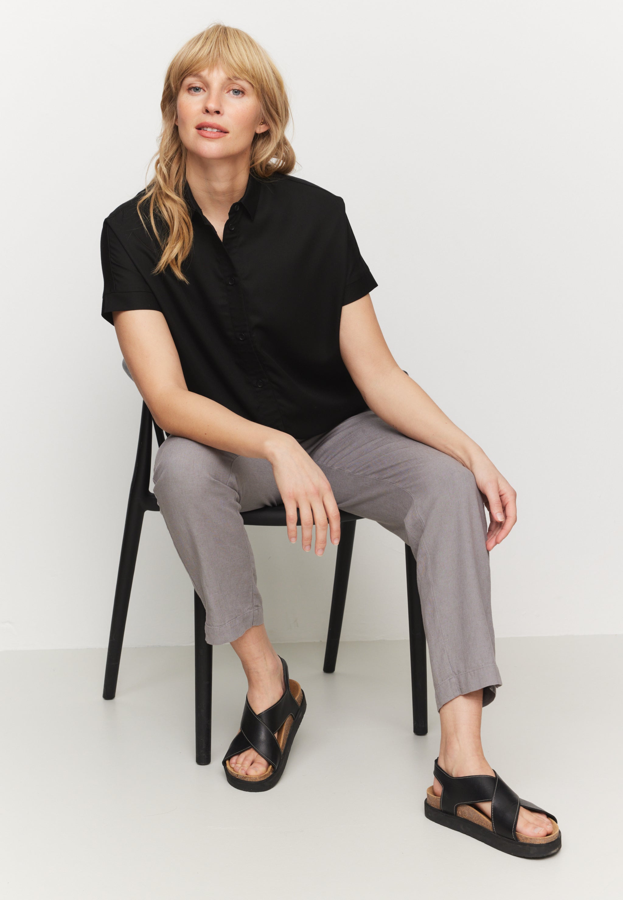 Recolution Lotus camicia nera lyocell Tencel