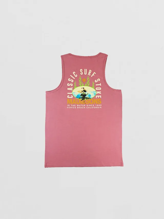 Maui and Sons Surf Stoke canotta cotone stampa retro