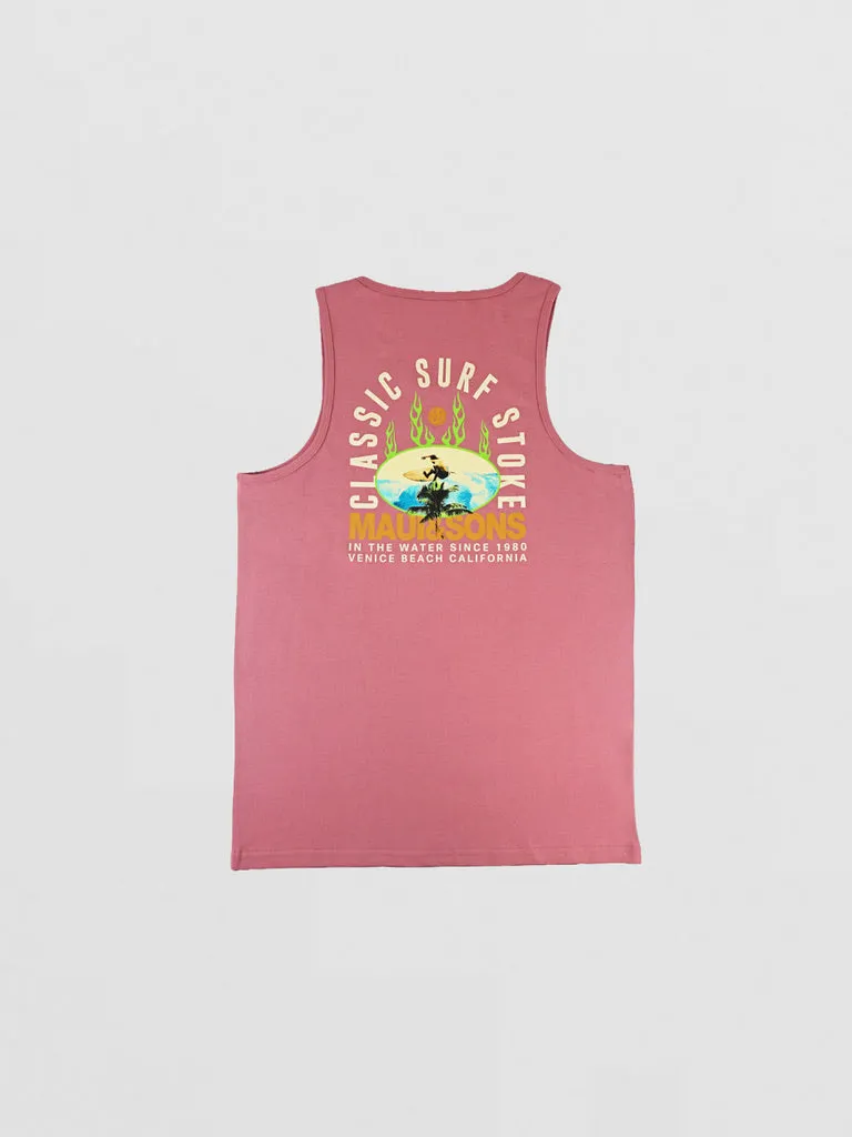 Maui and Sons Surf Stoke canotta cotone stampa retro