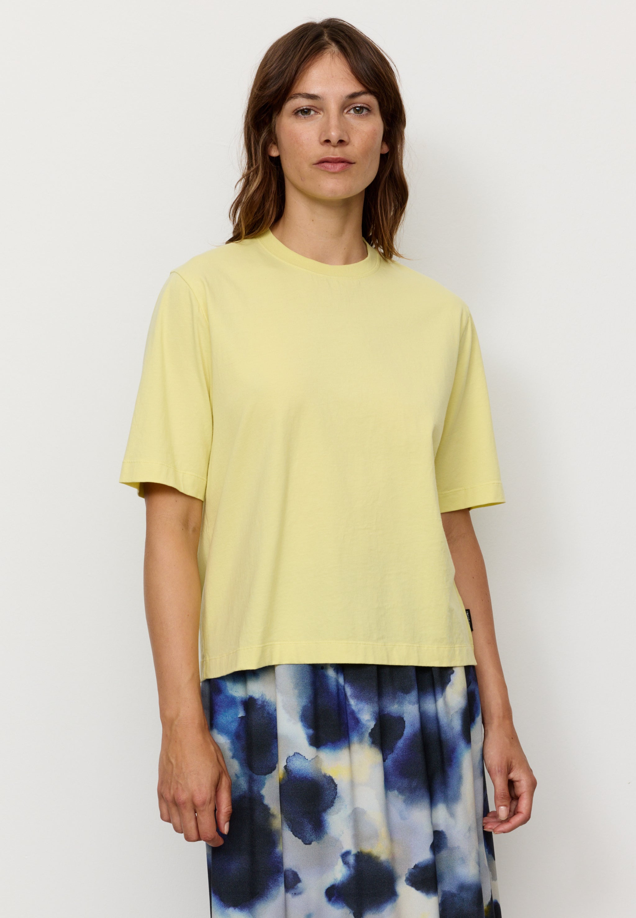 Recolution Azolla t-shirt gialla cotone bio boxy fit