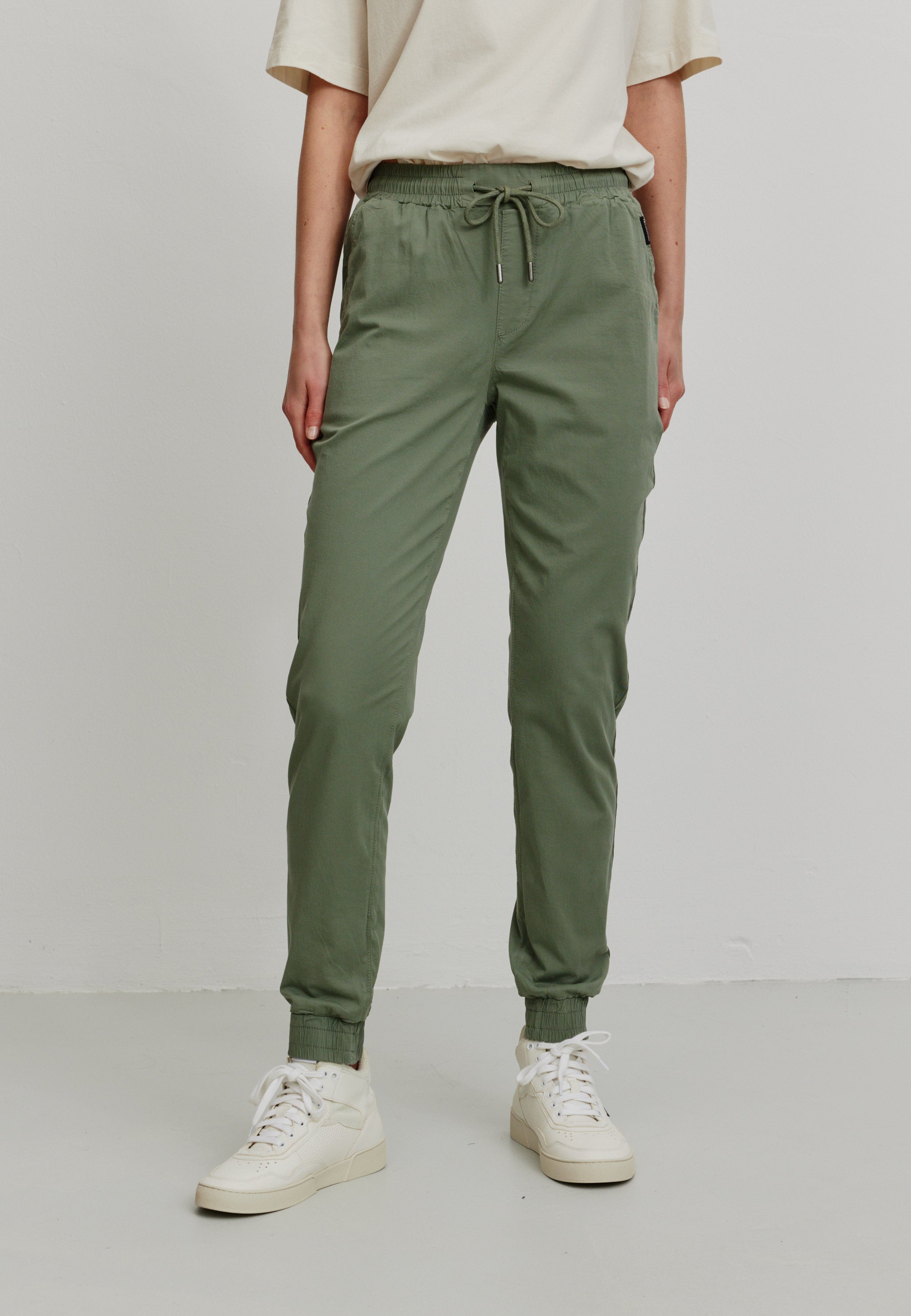 Recolution Calathea pantaloni chino khaki cotone bio