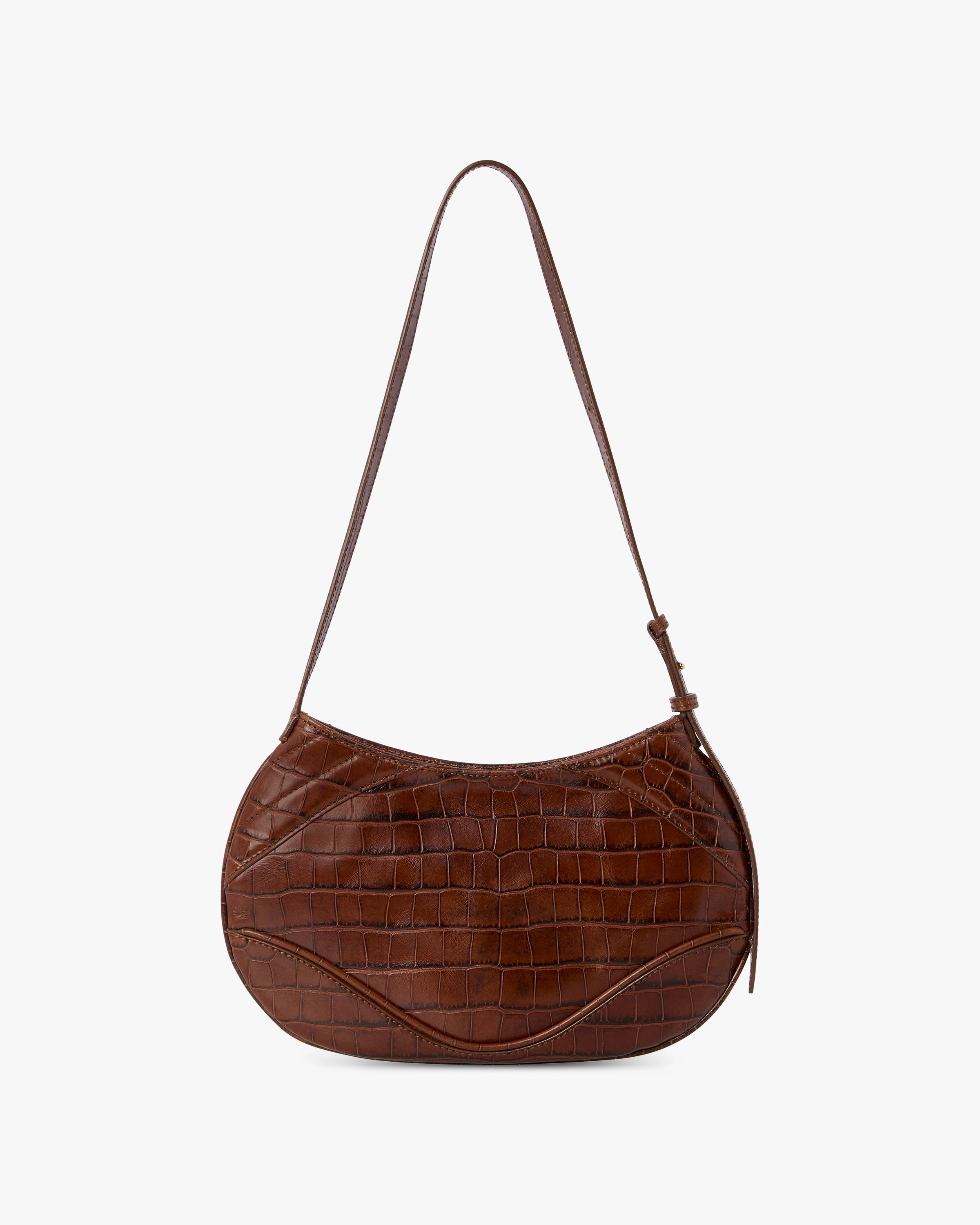Casablanca Slim Biker borsa marrone pelle stampa