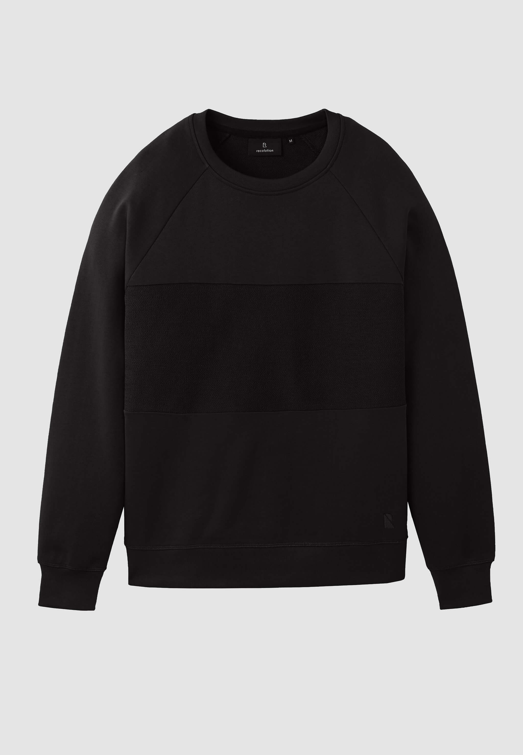 Recolution Chervil felpa uomo nero cotone bio