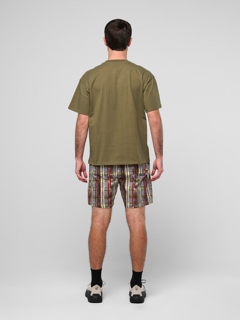 Maui and Sons Ember Plaid Jam bermuda cotone rossa