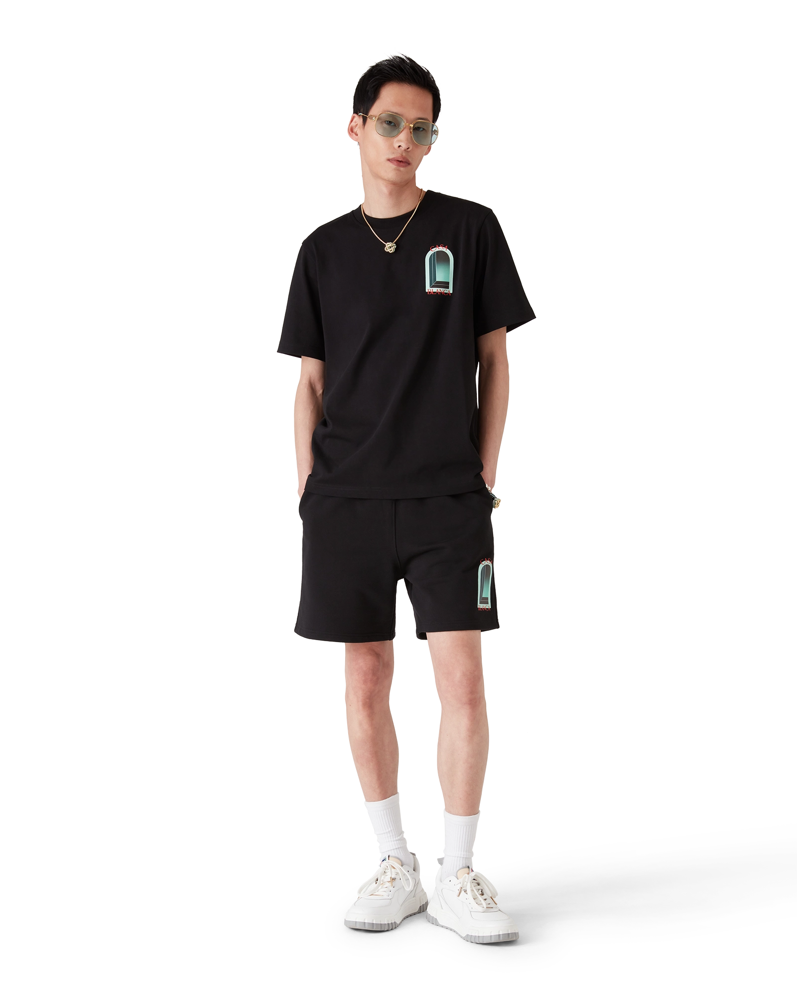 Casablanca L'Arche shorts cotone neri