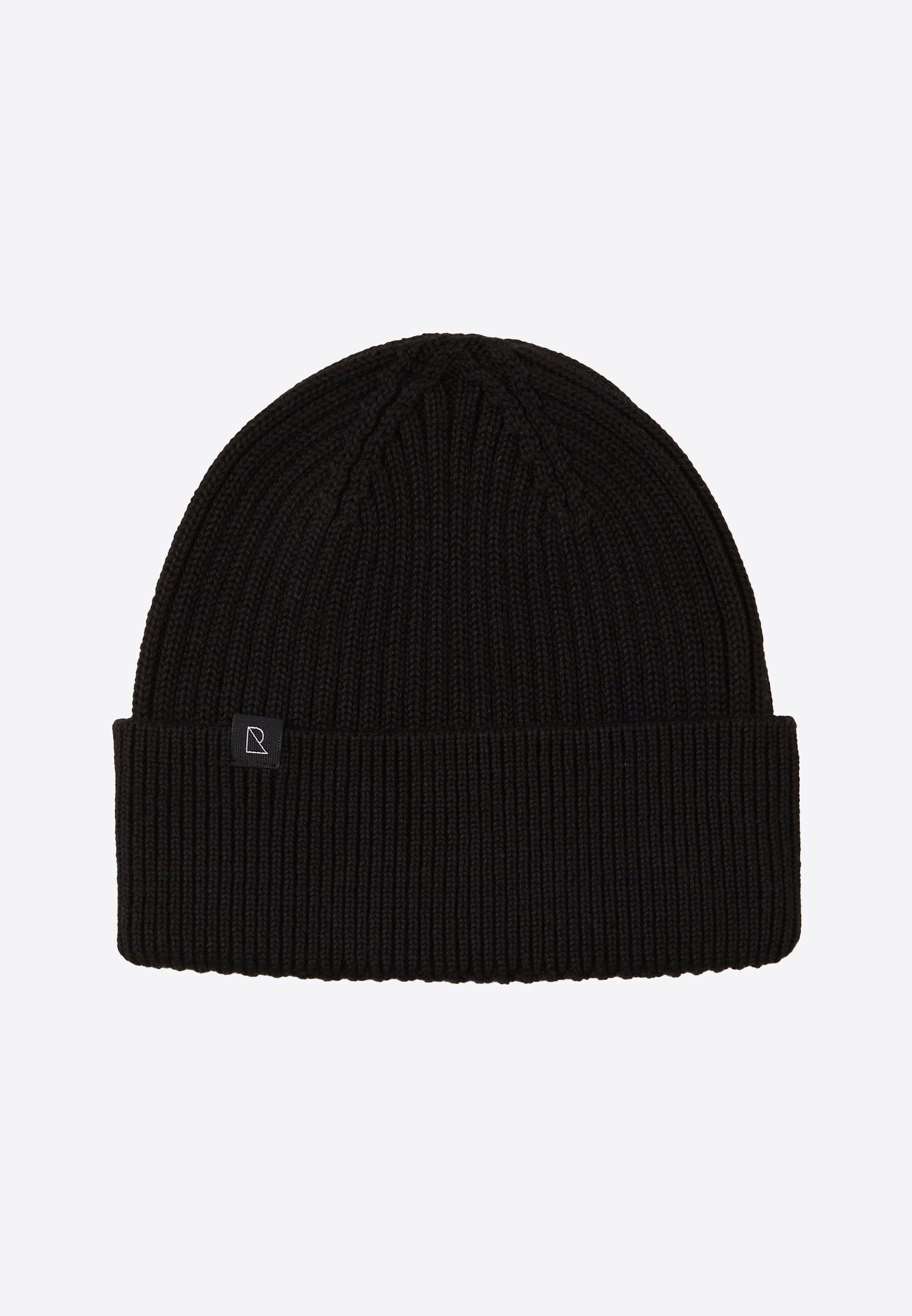 Recolution Mint berretto cotone bio nero a coste unisex