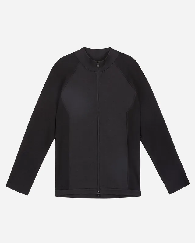 Noskra Wagwan Knitted felpa nera lana full zip
