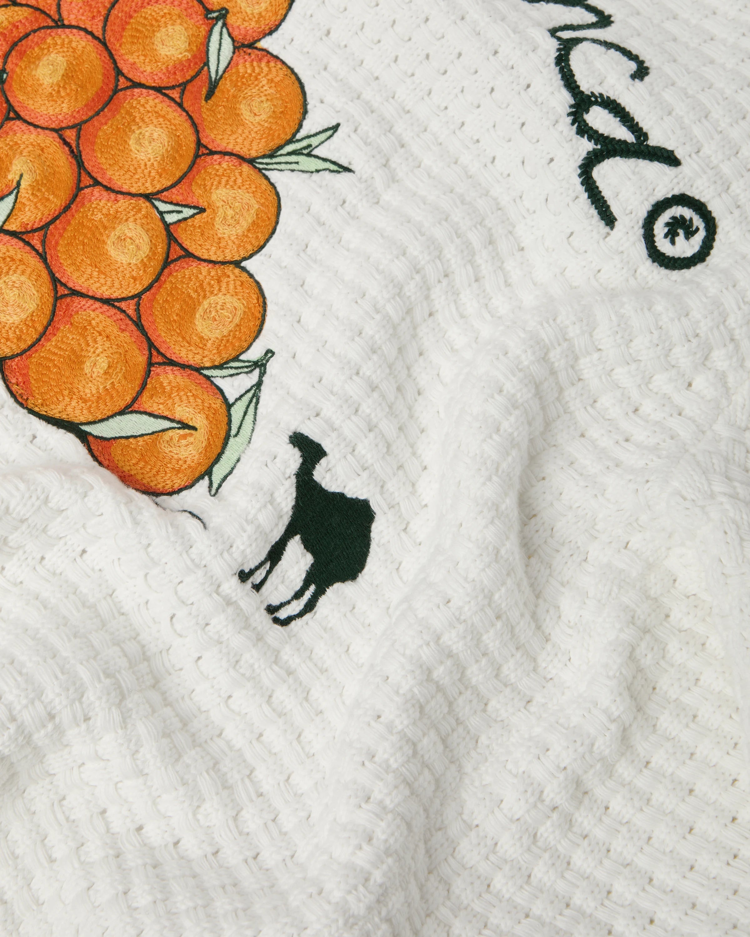 Casablanca Pyramid of Oranges cardigan crochet bianco