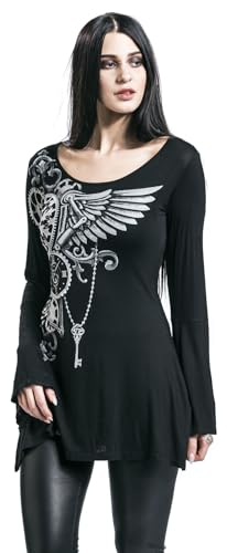 Gothicana by EMP Bat Country maglia nera maniche lunghe M