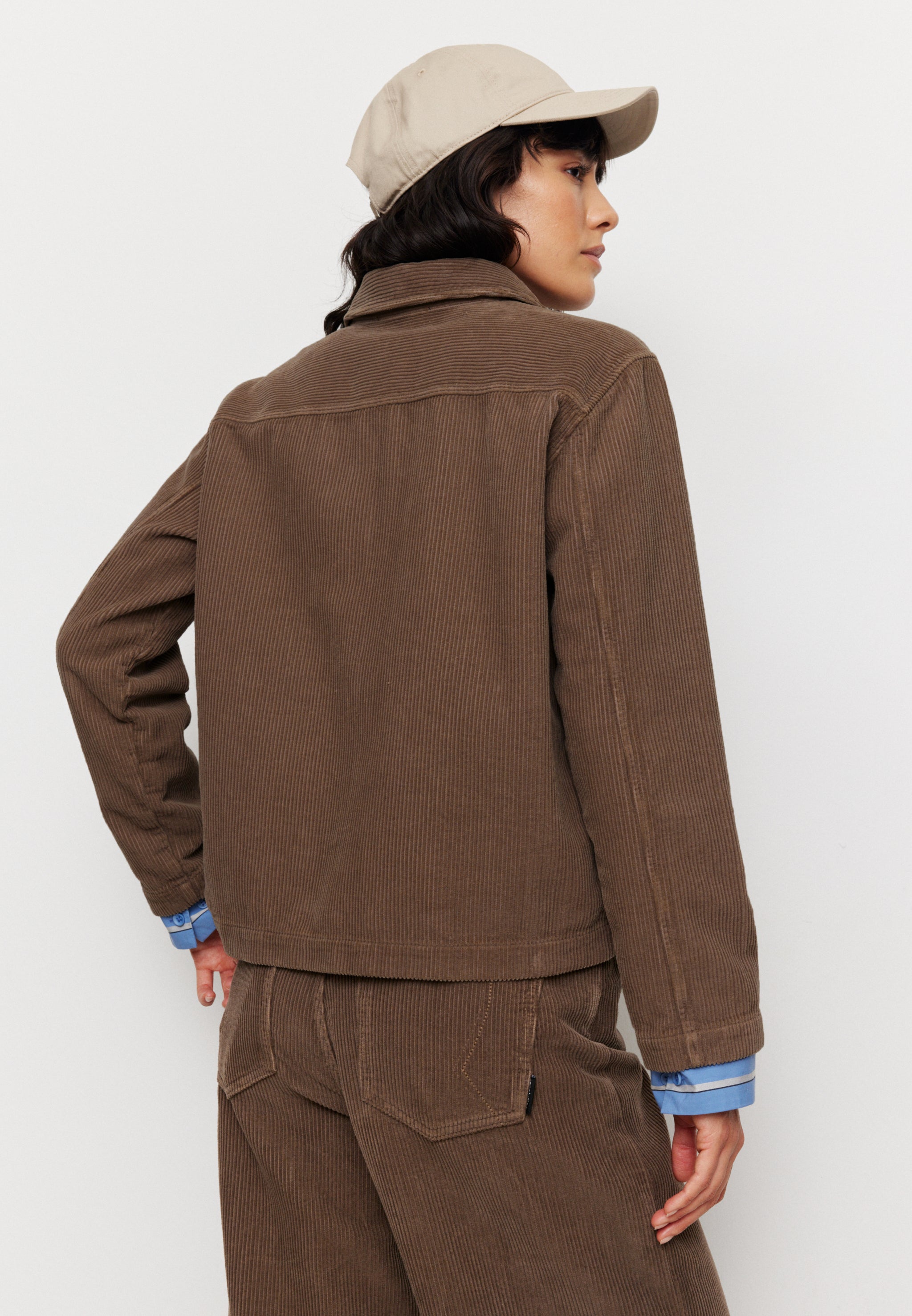 Recolution Rhodea overshirt donna marrone cotone