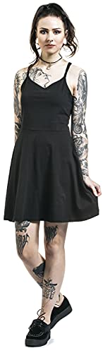 Gothicana by EMP abito nero donna cut-out schiena