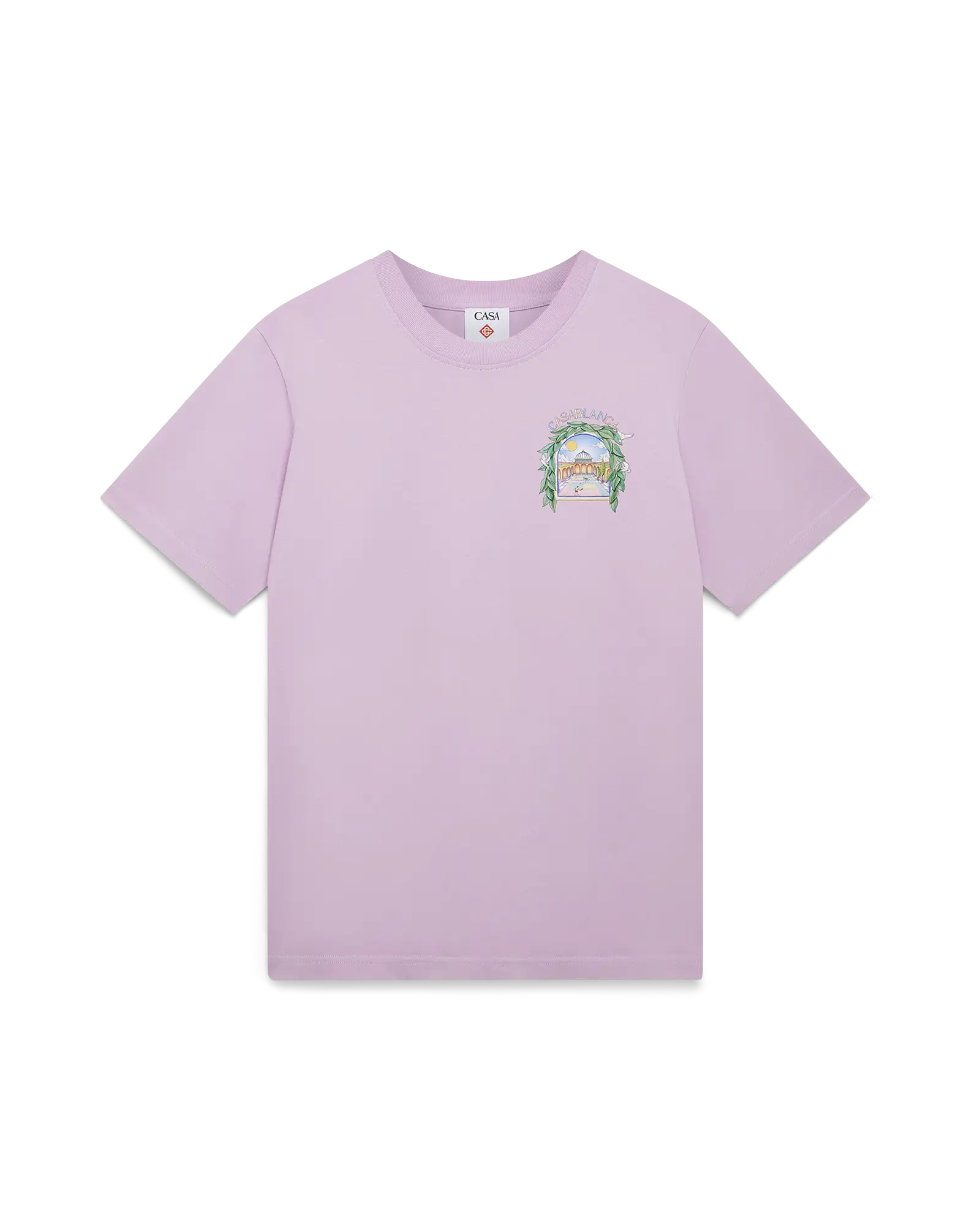 Casablanca L'Arche de Tennis T-shirt Lilla Cotone