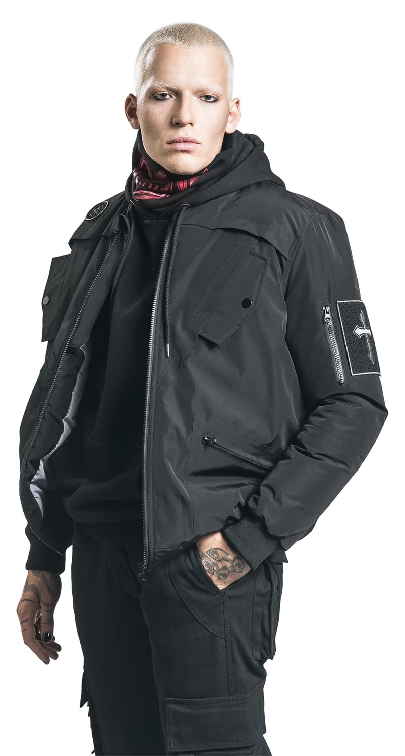 Gothicana by EMP giacca Faithless nera con scritta