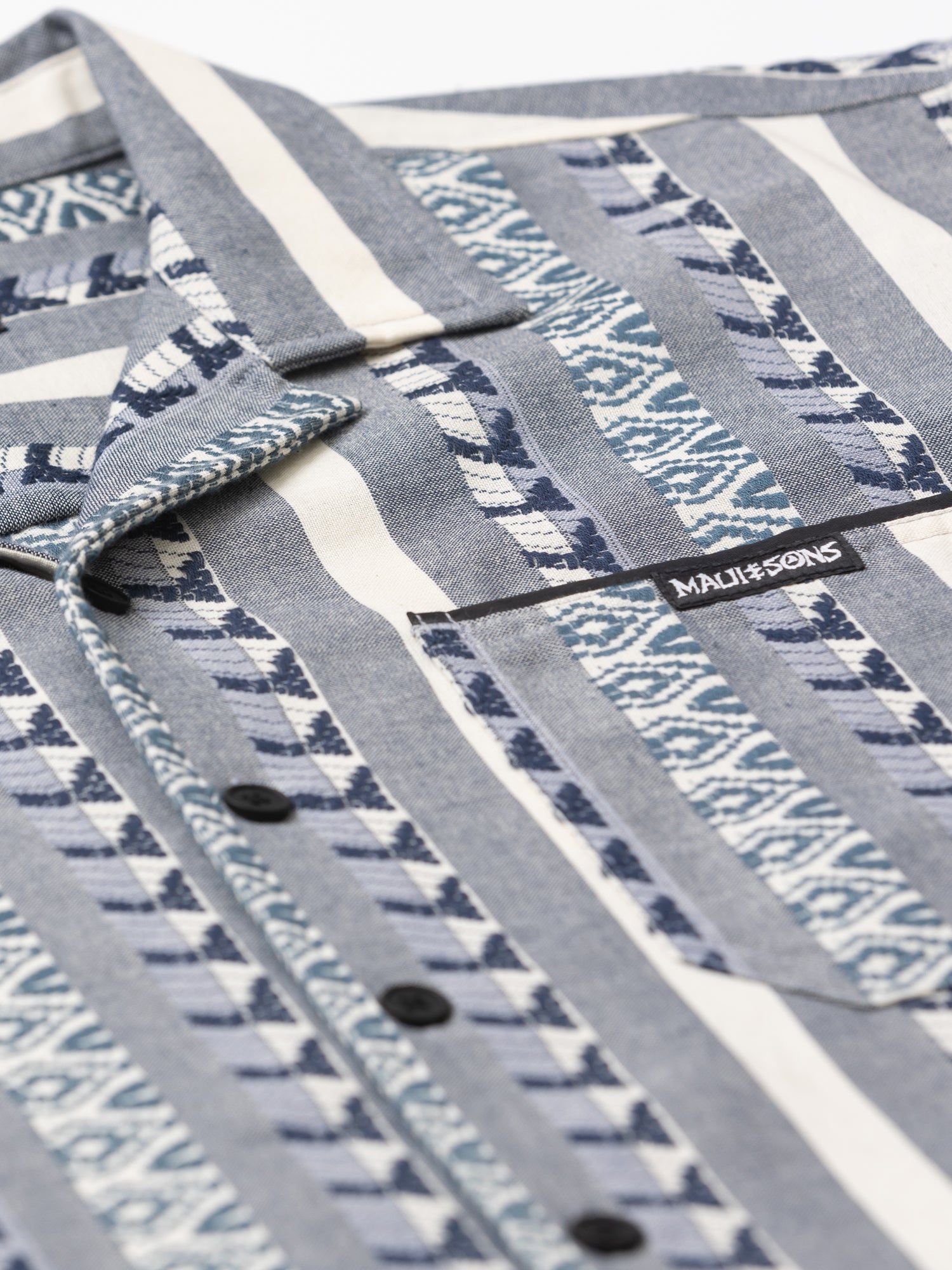 Maui and Sons Dobby Fin camicia cotone ardesia