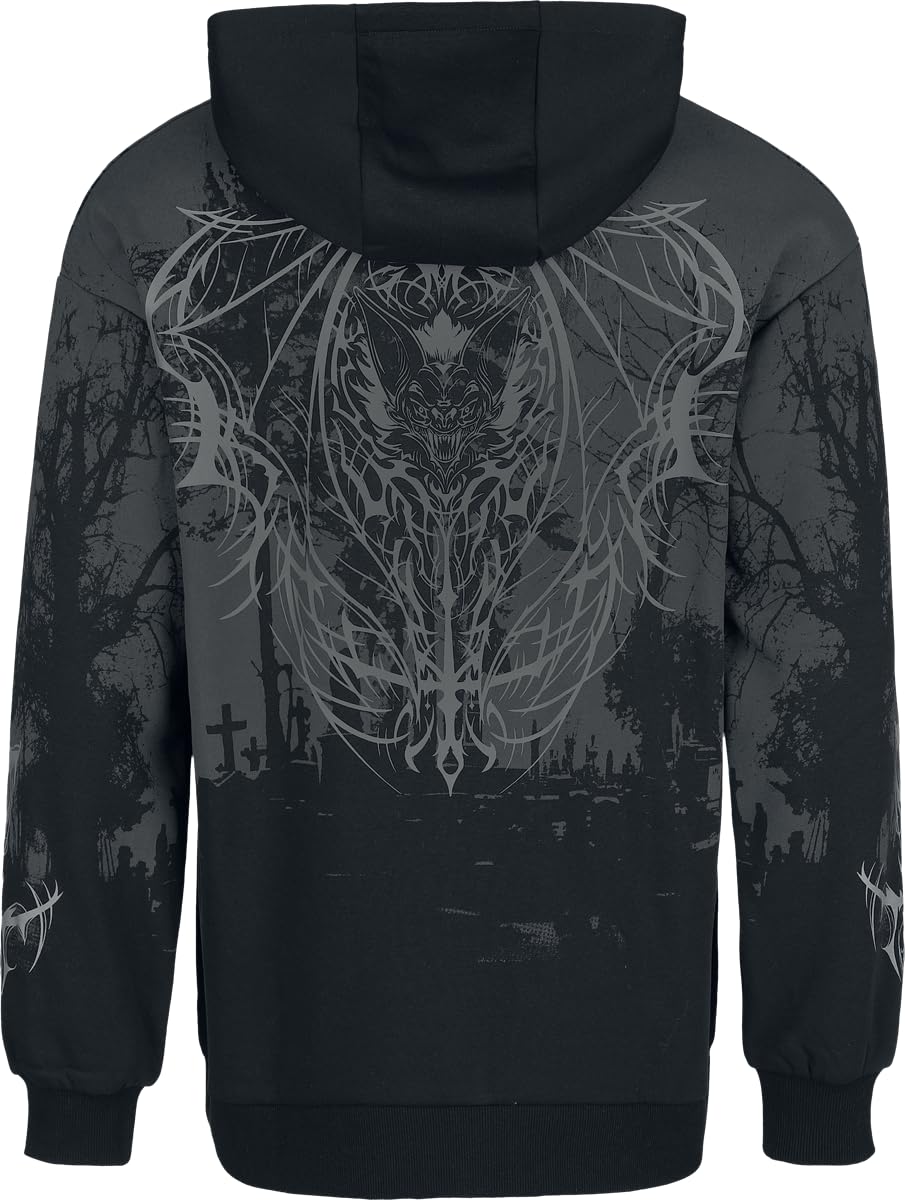Gothicana by EMP Eternal Allure Felpa Uomo Nero L Cappuccio