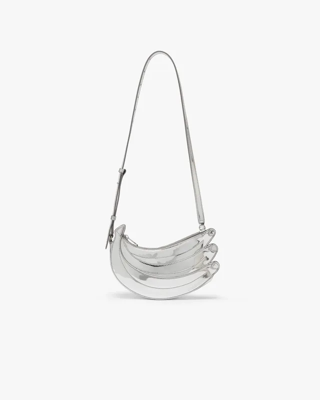Casablanca Banana borsa pelle argento tracolla regolabile