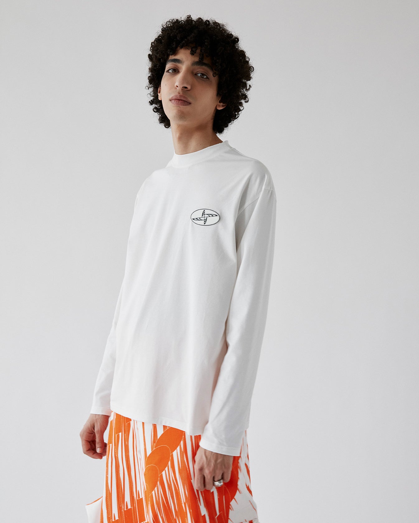 Noskra Longsleeve Logo T-Shirt White maglietta cotone