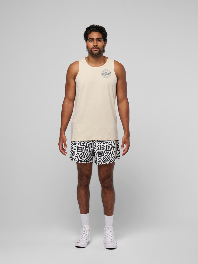 Maui and Sons Aggro Shark Canotta Uomo Cotone Doppia Stampa