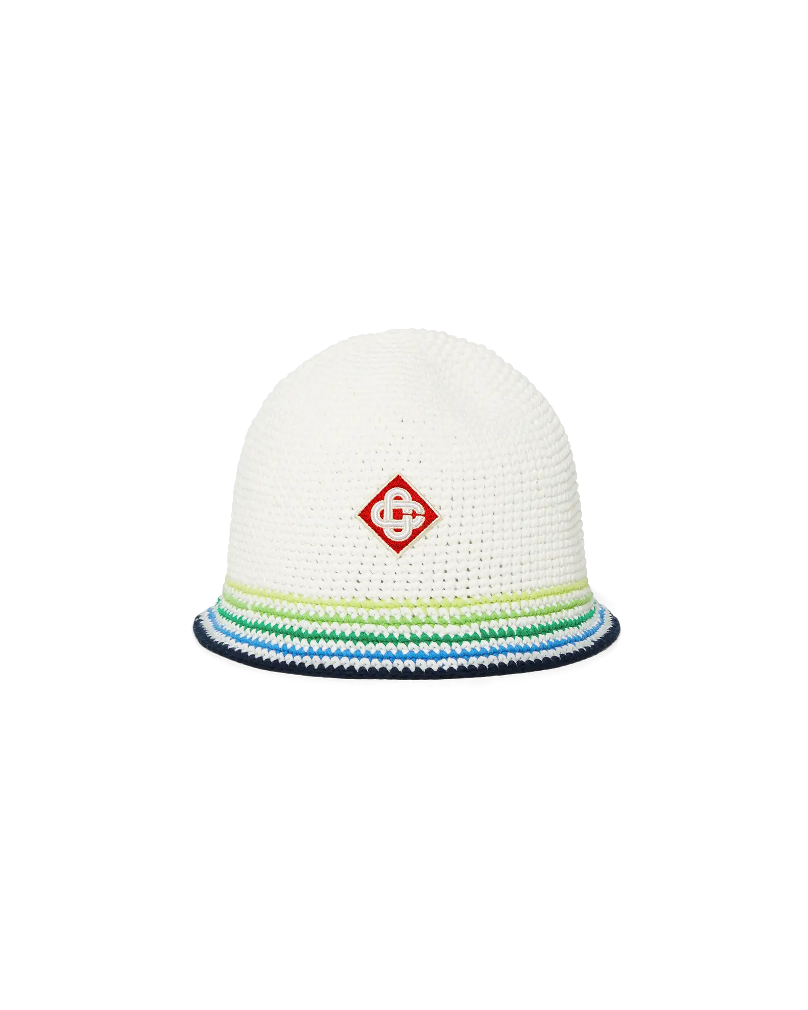 Casablanca Stripe Crochet cappello bambino bianco cotone