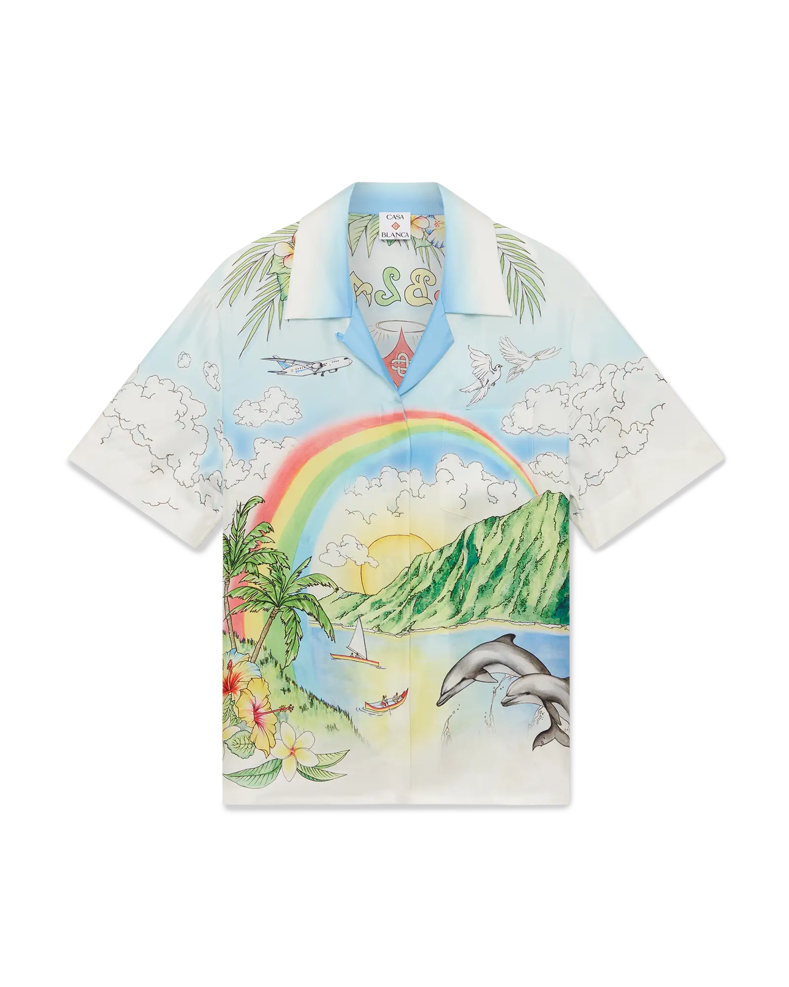 Casablanca Aloha camicia seta multicolore