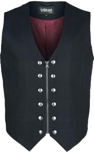 Gothicana by EMP Countess Bathory Gilet Uomo Nero L