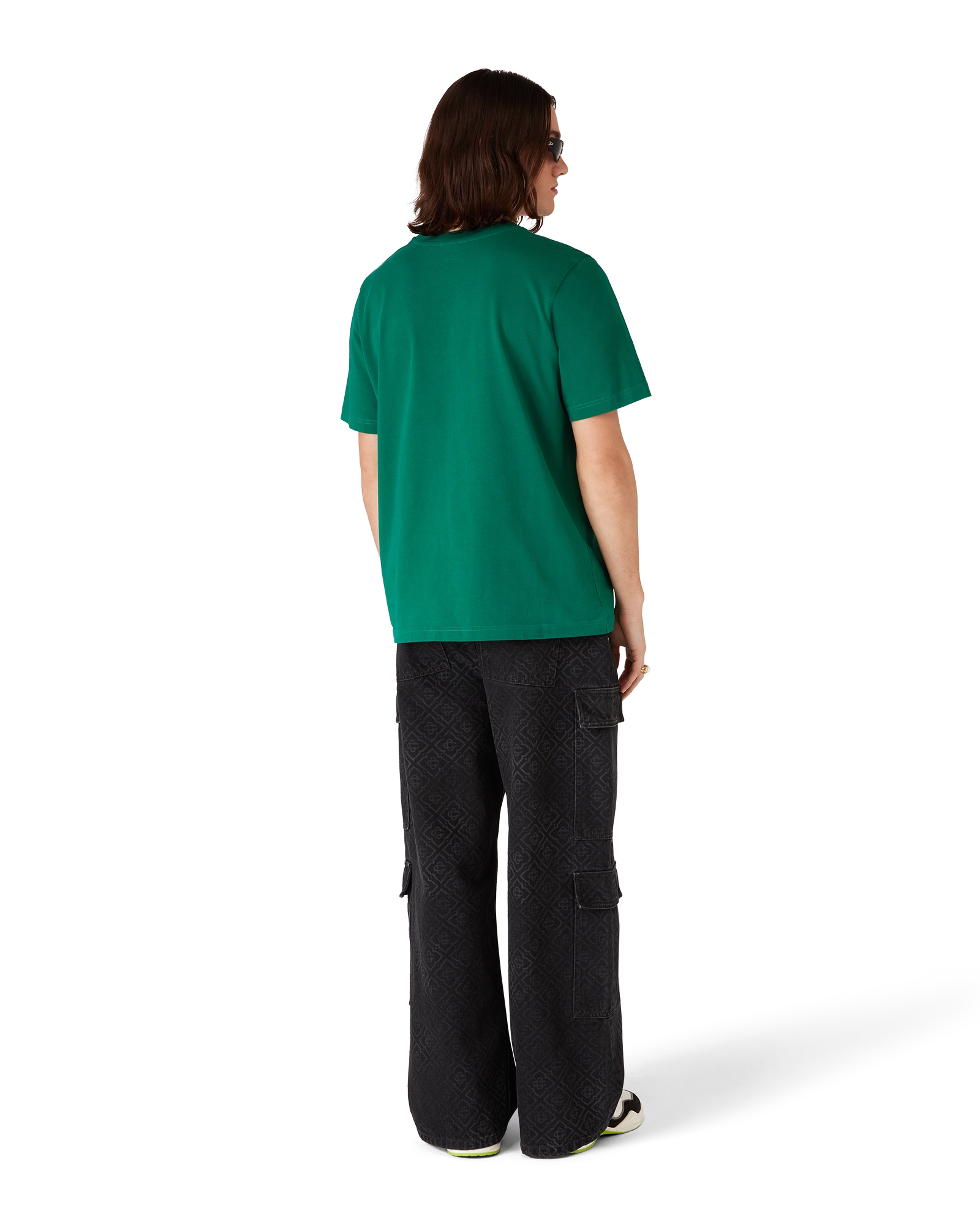 Casablanca Diamond Logo t-shirt uomo verde cotone