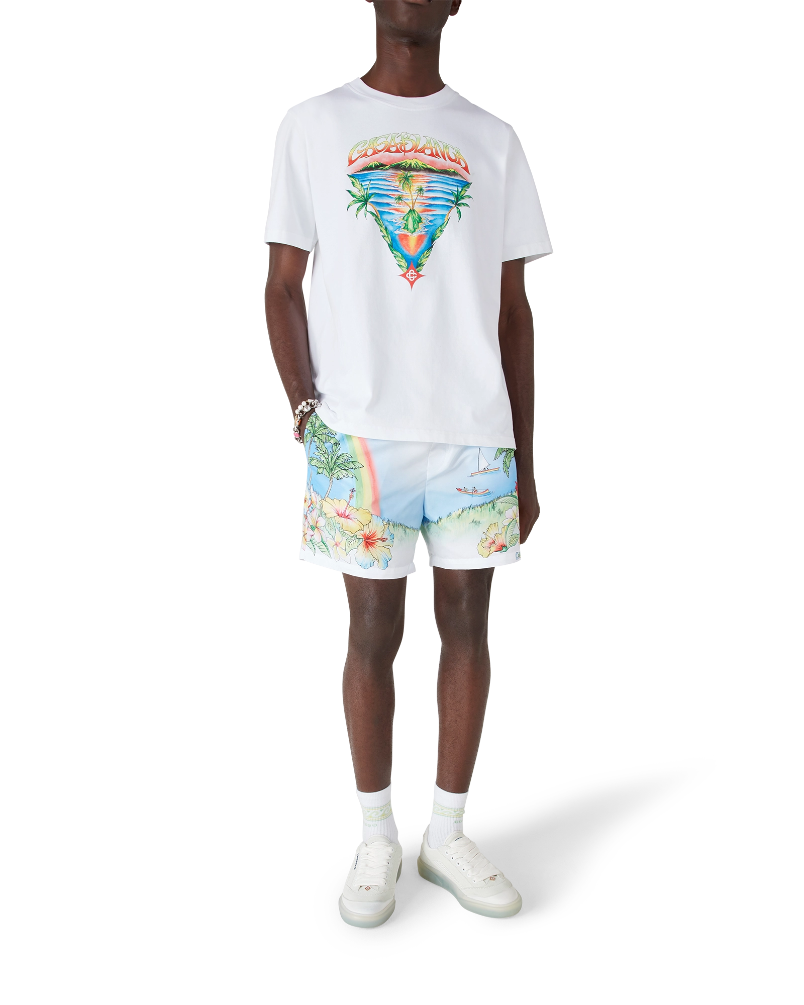 Casablanca Aloha costume mare multicolore tecnico uomo