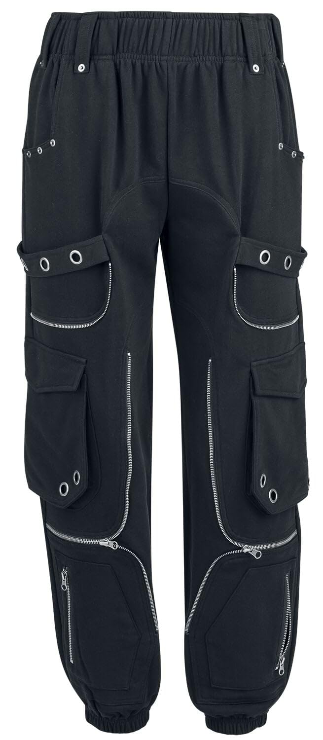 Gothicana by EMP pantaloni donna neri zip taglia L