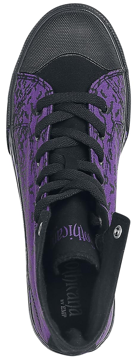 Gothicana by EMP sneakers viola nere stampa gothic