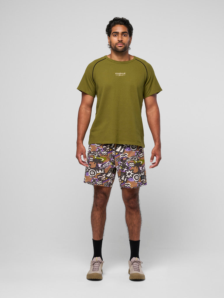 Maui and Sons Pique Front Elevated T-Shirt piqué