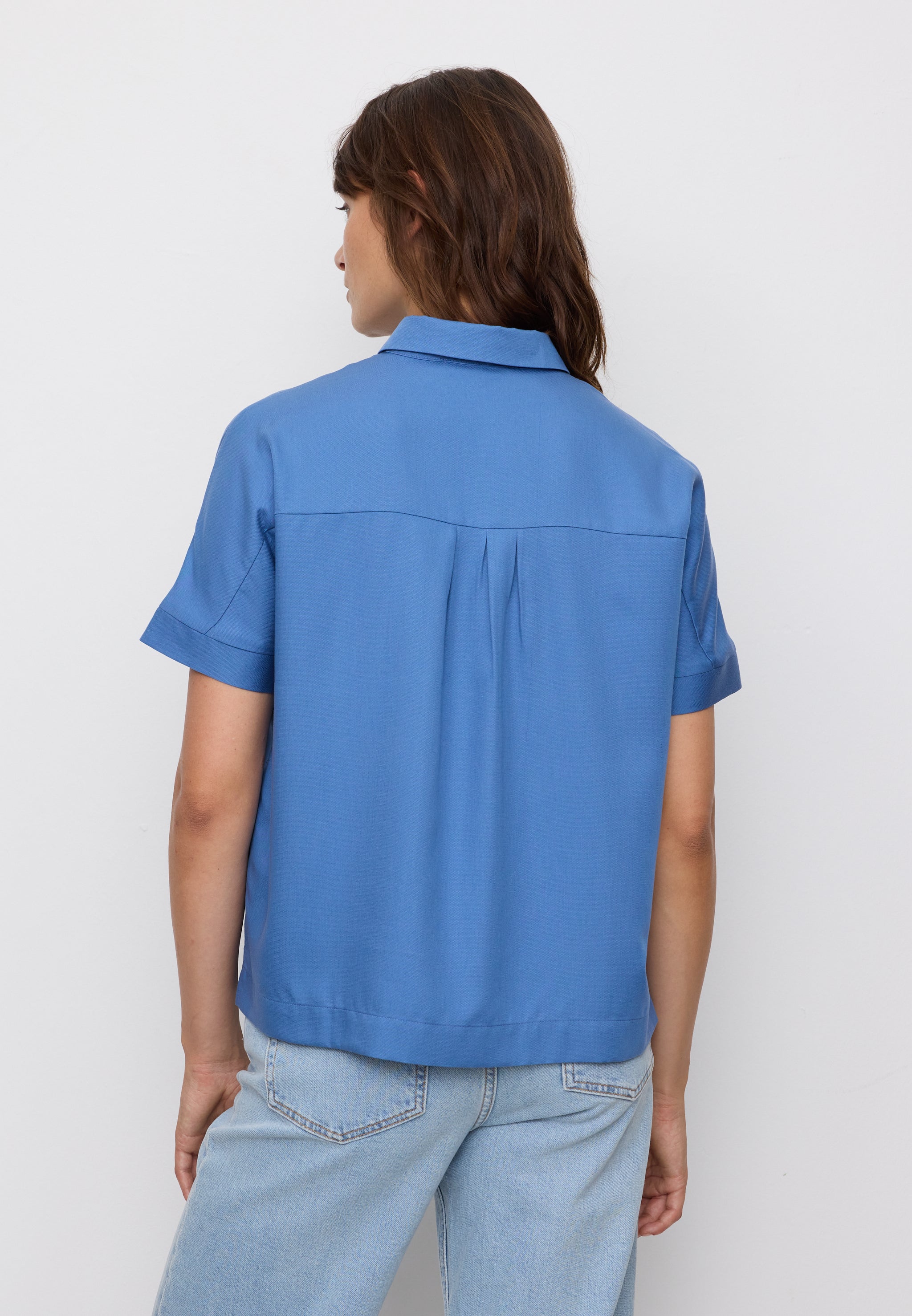 Recolution Lotus camicia donna blu lyocell